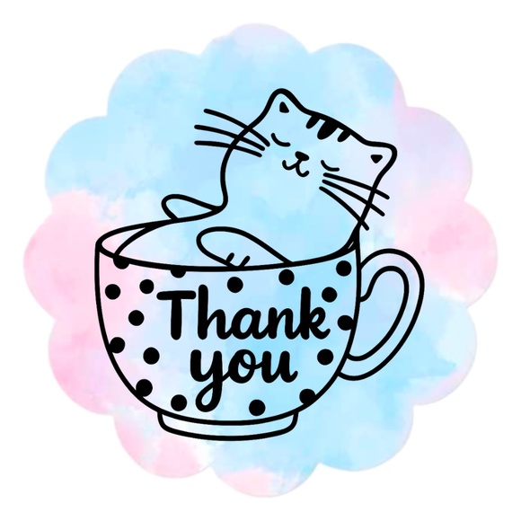 Thank You Cat Stickers Labels Boutique Packaging Thank You Seals - Picture 13 of 14